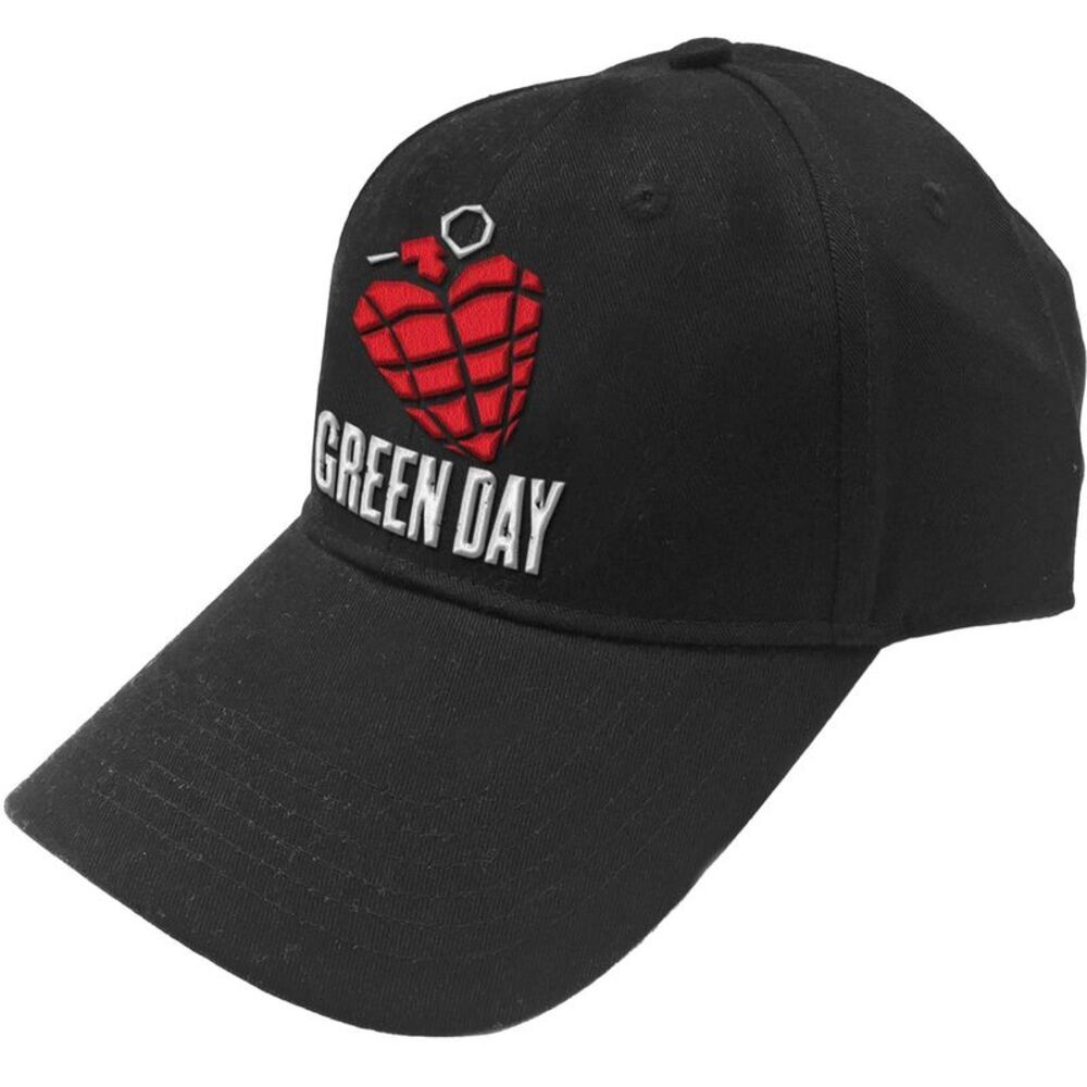 Green Day Unisex Adult Grenade Logo Baseball Cap / Black/Red